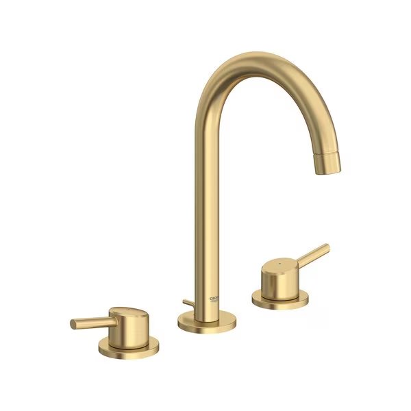 8-in. Widespread 2-Handle L-Size Bathroom Faucet 1.2 Gpm, Gold, Grohe, Mfr#: 20217GNA